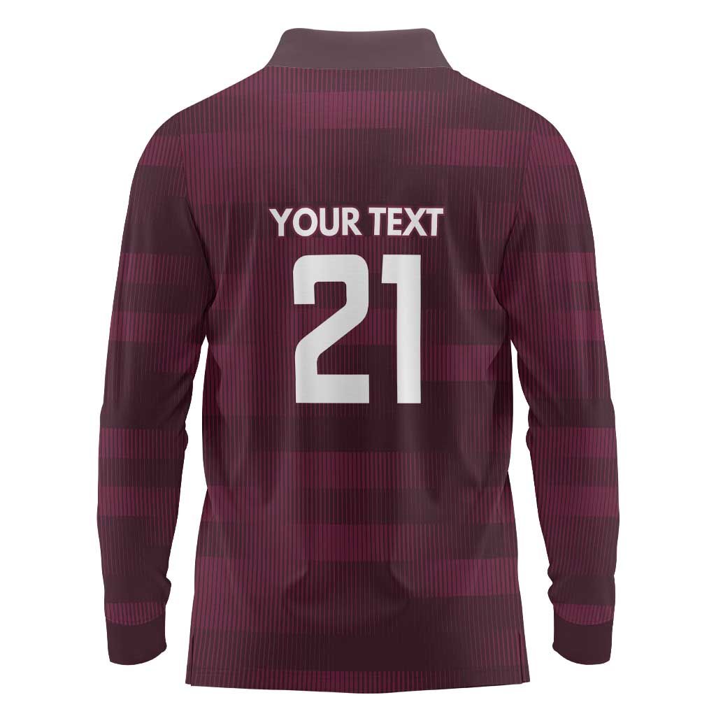 Pride of Burleigh Rugby Spirit Custom Long Sleeve Polo Shirt Queensland Grand Final Edition 2025 - Aussie Hoodie