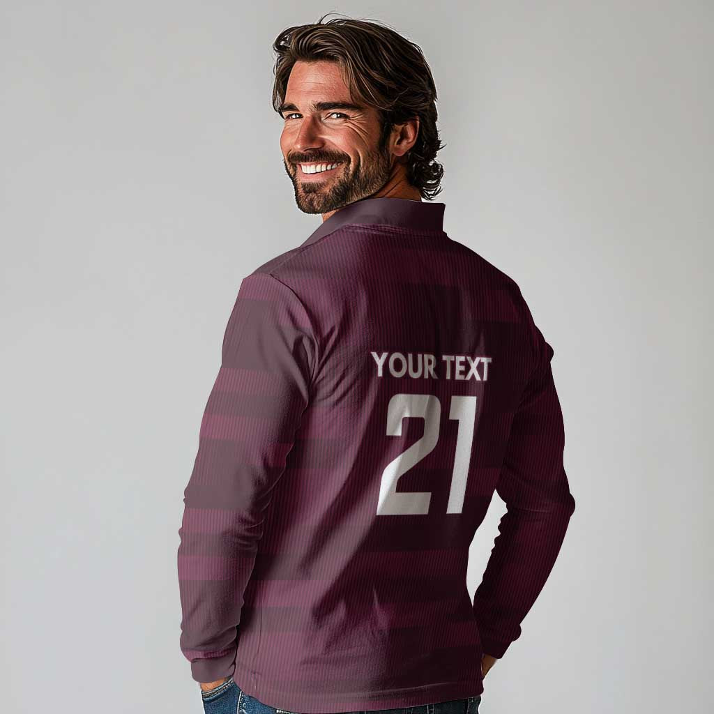 Pride of Burleigh Rugby Spirit Custom Long Sleeve Polo Shirt Queensland Grand Final Edition 2025 - Aussie Hoodie