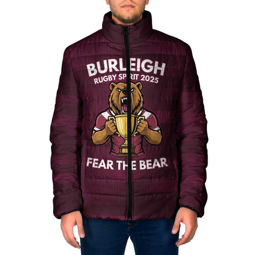 Pride of Burleigh Rugby Spirit Custom Padded Jacket Queensland Grand Final Edition 2025 - Aussie Hoodie