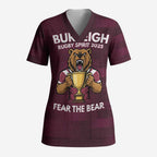 Pride of Burleigh Rugby Spirit Custom Scrub Top Queensland Grand Final Edition 2025 - Aussie Hoodie
