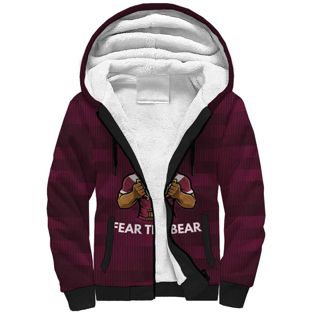 Pride of Burleigh Rugby Spirit Custom Sherpa Hoodie Queensland Grand Final Edition 2025 - Aussie Hoodie