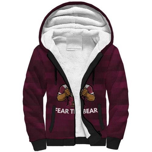 Pride of Burleigh Rugby Spirit Custom Sherpa Hoodie Queensland Grand Final Edition 2025 - Aussie Hoodie