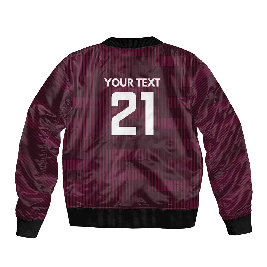 Pride of Burleigh Rugby Spirit Custom Sleeve Zip Bomber Jacket Queensland Grand Final Edition 2025 - Aussie Hoodie