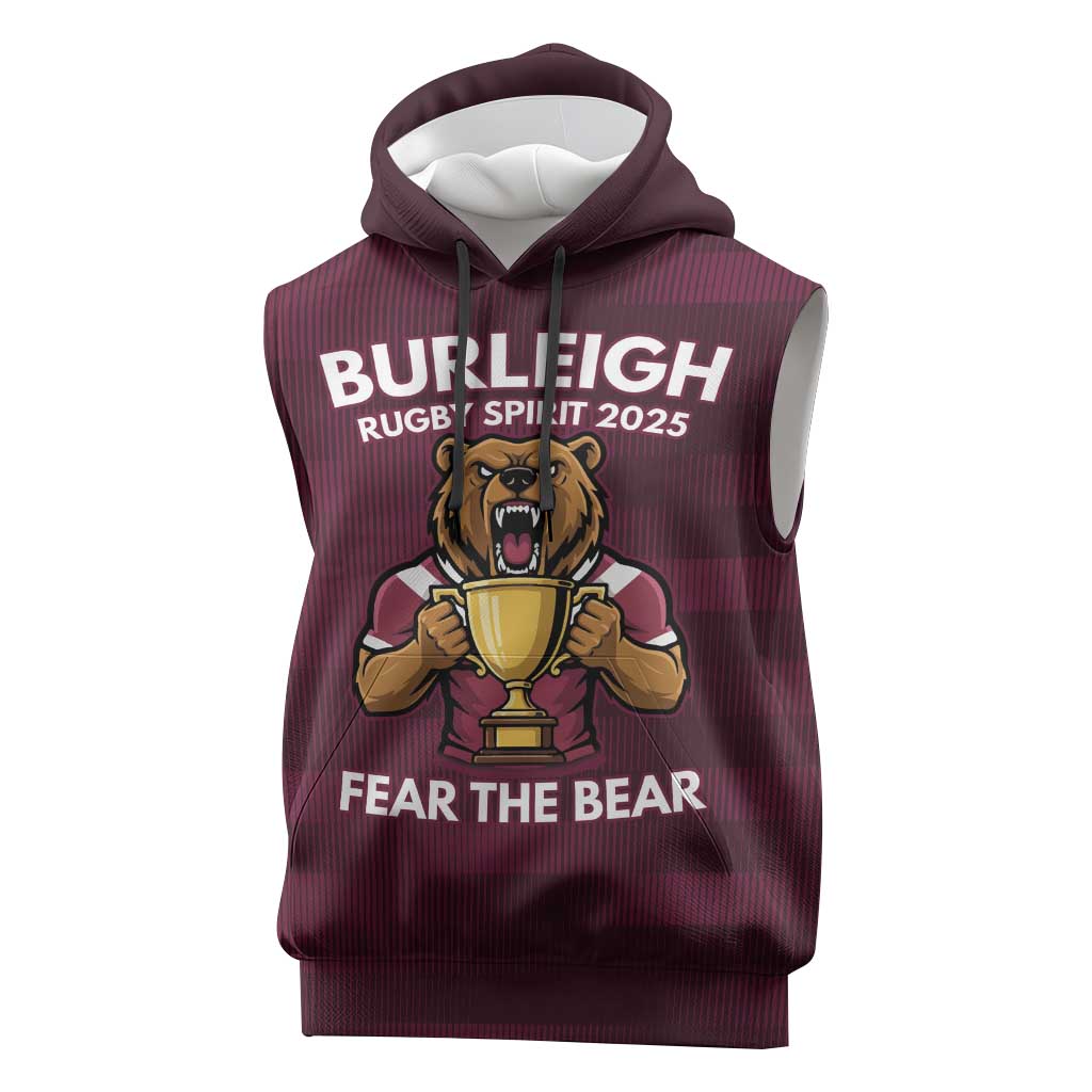 Pride of Burleigh Rugby Spirit Custom Sleeveless Hoodie Queensland Grand Final Edition 2025 - Aussie Hoodie