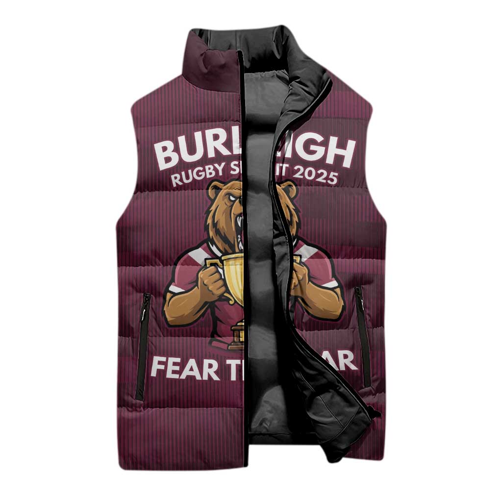 Pride of Burleigh Rugby Spirit Custom Sleeveless Puffer Jacket Queensland Grand Final Edition 2025 - Aussie Hoodie
