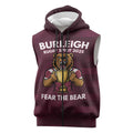 Pride of Burleigh Rugby Spirit Custom Sleeveless Zip Hoodie Queensland Grand Final Edition 2025 LT9