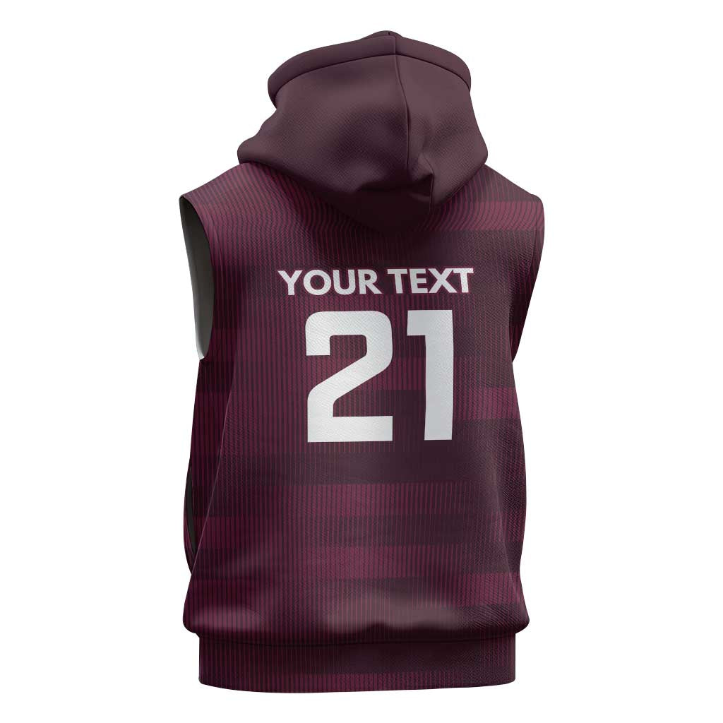 Pride of Burleigh Rugby Spirit Custom Sleeveless Zip Hoodie Queensland Grand Final Edition 2025 LT9
