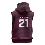 Pride of Burleigh Rugby Spirit Custom Sleeveless Zip Hoodie Queensland Grand Final Edition 2025 LT9