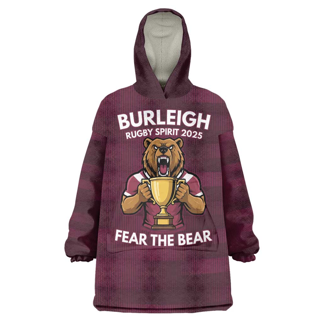 Pride of Burleigh Rugby Spirit Custom Wearable Blanket Hoodie Queensland Grand Final Edition 2025 - Aussie Hoodie