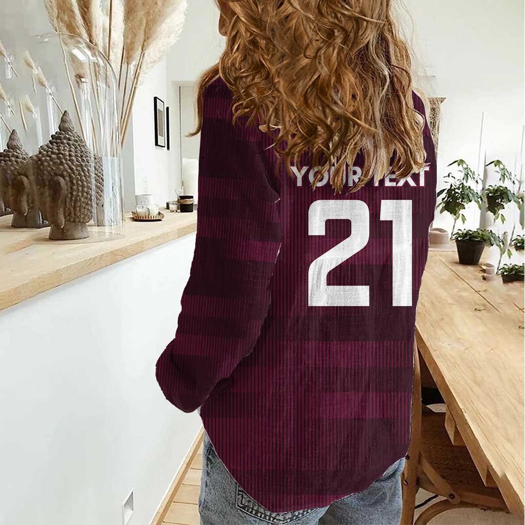 Pride of Burleigh Rugby Spirit Custom Women Casual Shirt Queensland Grand Final Edition 2025 - Aussie Hoodie