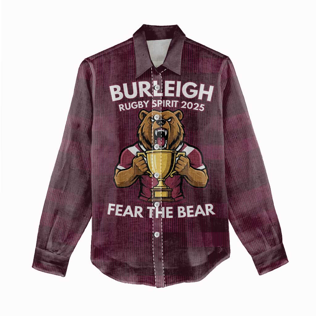 Pride of Burleigh Rugby Spirit Custom Women Casual Shirt Queensland Grand Final Edition 2025 - Aussie Hoodie