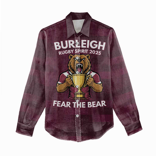Pride of Burleigh Rugby Spirit Custom Women Casual Shirt Queensland Grand Final Edition 2025 - Aussie Hoodie