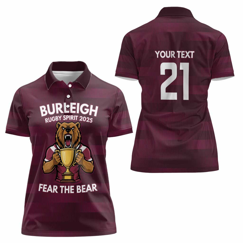 Pride of Burleigh Rugby Spirit Custom Women Polo Shirt Queensland Grand Final Edition 2025 - Aussie Hoodie