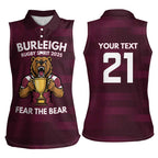 Pride of Burleigh Rugby Spirit Custom Women Sleeveless Polo Shirt Queensland Grand Final Edition 2025 - Aussie Hoodie