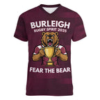 Pride of Burleigh Rugby Spirit Custom Women V-Neck T-Shirt Queensland Grand Final Edition 2025 - Aussie Hoodie
