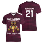 Pride of Burleigh Rugby Spirit Custom Women V-Neck T-Shirt Queensland Grand Final Edition 2025 - Aussie Hoodie