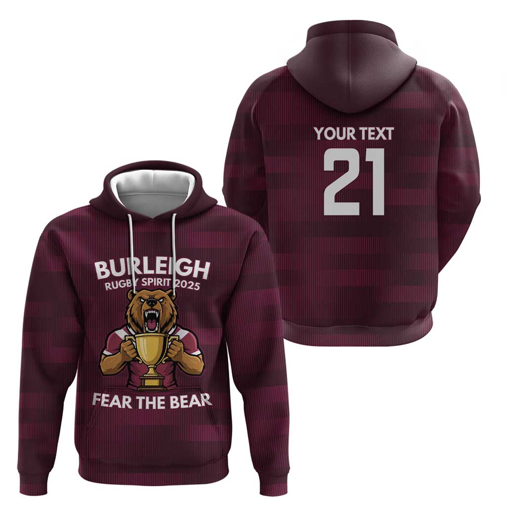 Pride of Burleigh Rugby Spirit Custom Zip Hoodie Queensland Grand Final Edition 2025 - Aussie Hoodie