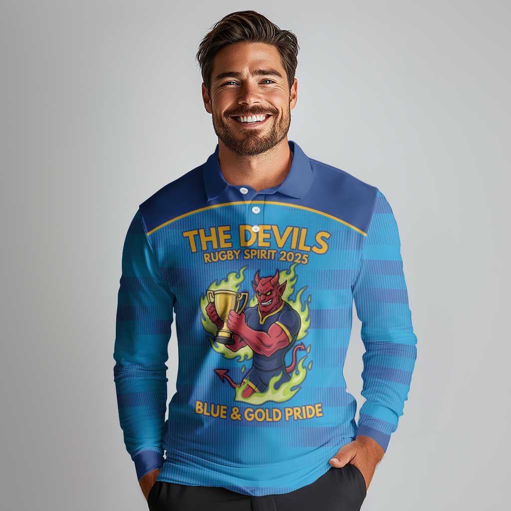 Pride of Norths Rugby Spirit Custom Long Sleeve Polo Shirt Queensland Grand Final Edition 2025 - Aussie Hoodie