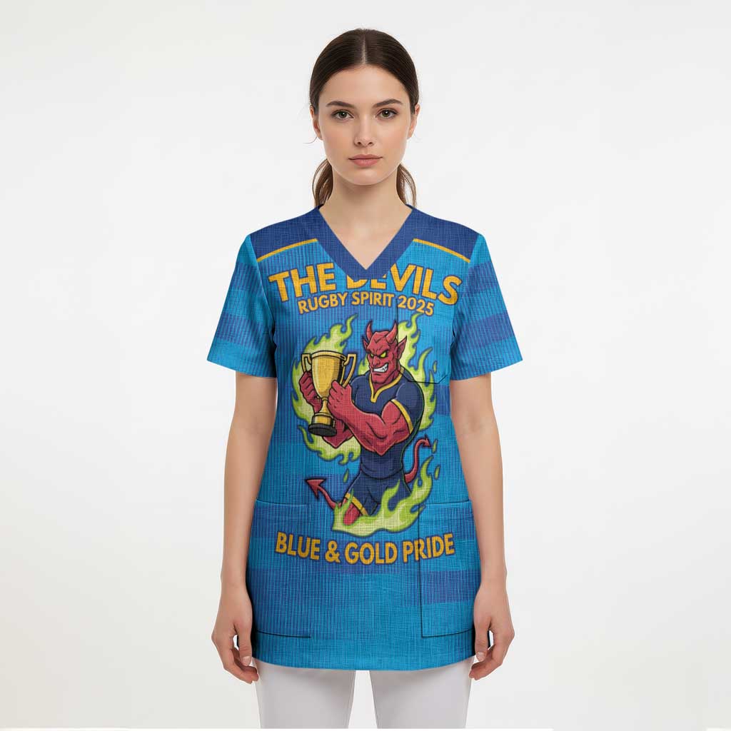 Pride of Norths Rugby Spirit Custom Scrub Top Queensland Grand Final Edition 2025 - Aussie Hoodie