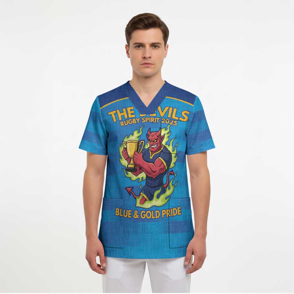 Pride of Norths Rugby Spirit Custom Scrub Top Queensland Grand Final Edition 2025 - Aussie Hoodie