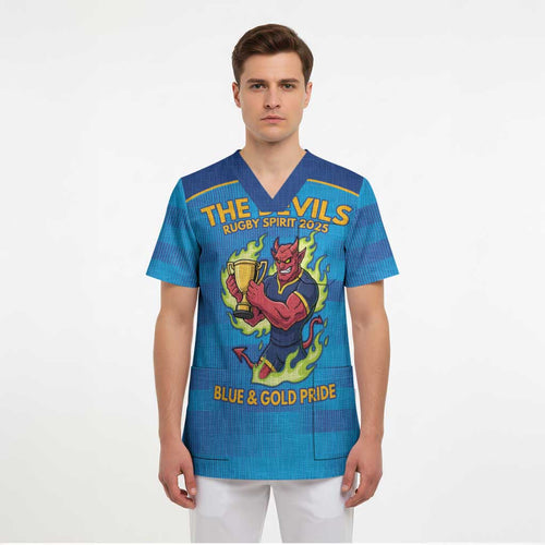 Pride of Norths Rugby Spirit Custom Scrub Top Queensland Grand Final Edition 2025 - Aussie Hoodie