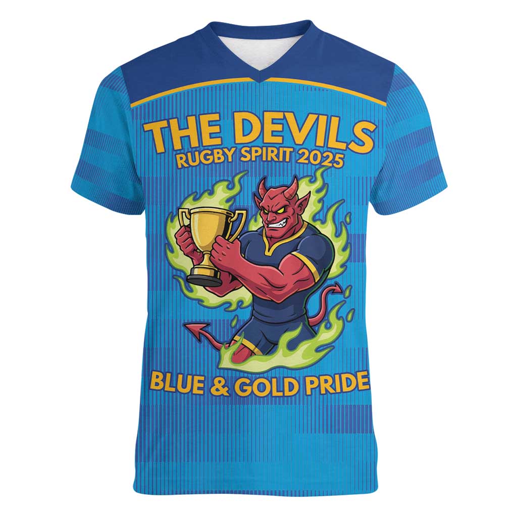 Pride of Norths Rugby Spirit Custom Women V-Neck T-Shirt Queensland Grand Final Edition 2025 - Aussie Hoodie