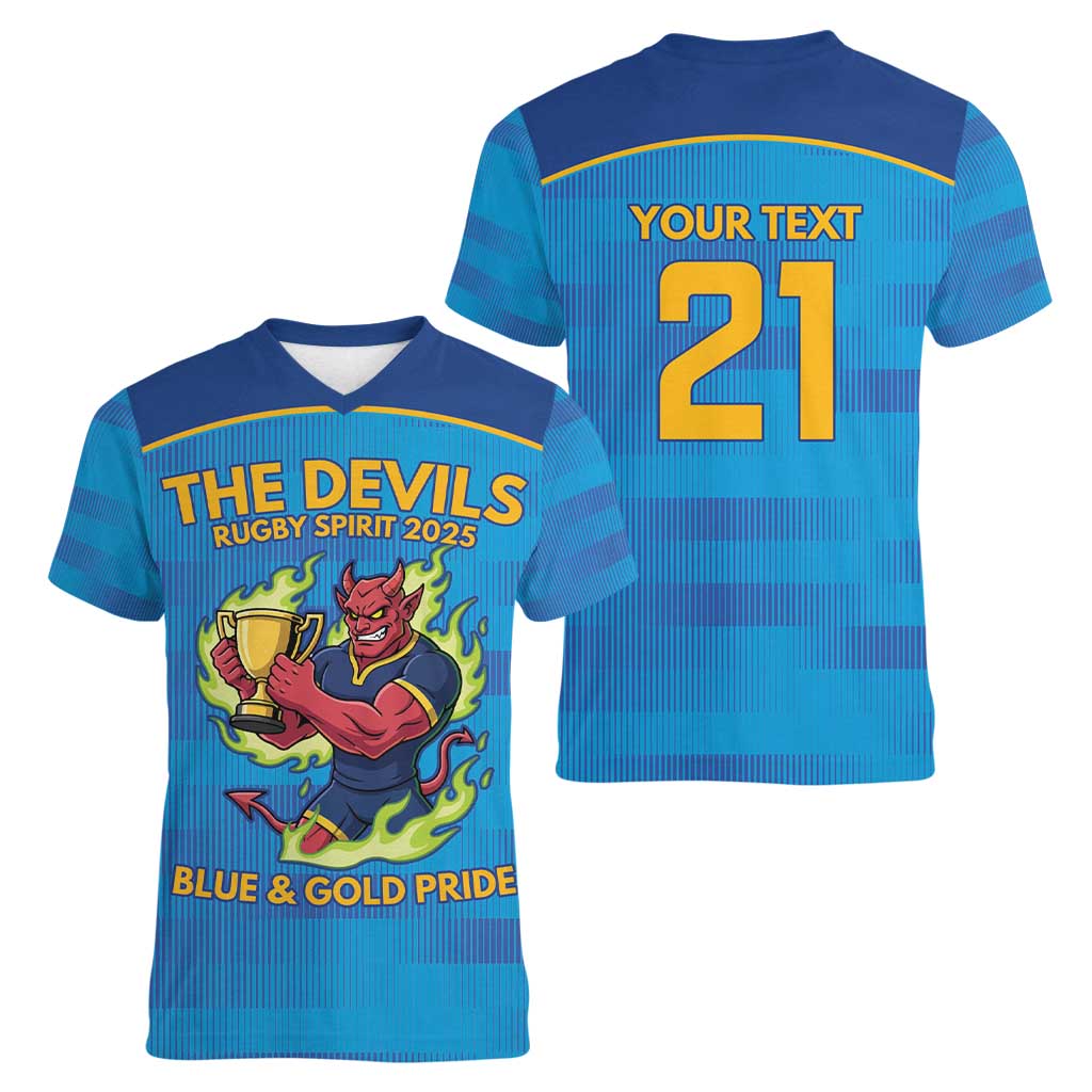 Pride of Norths Rugby Spirit Custom Women V-Neck T-Shirt Queensland Grand Final Edition 2025 - Aussie Hoodie