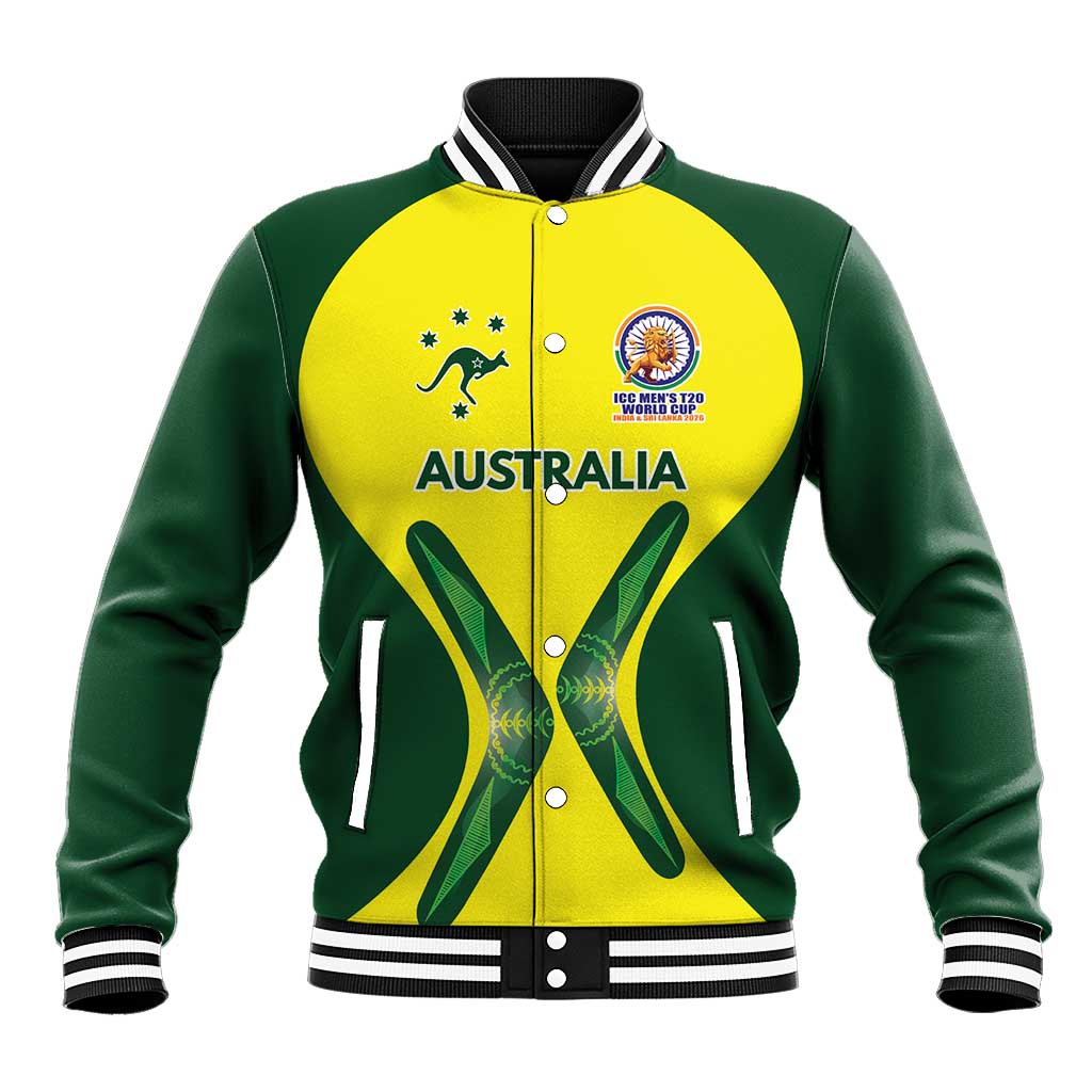 Custom Australia Cricket Spirit 2026 Baseball Jacket World T20 Edition - Aussie Hoodie