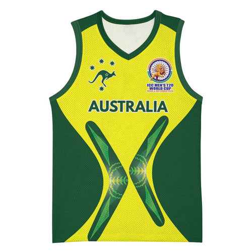 Custom Australia Cricket Spirit 2026 Basketball Jersey World T20 Edition - Aussie Hoodie