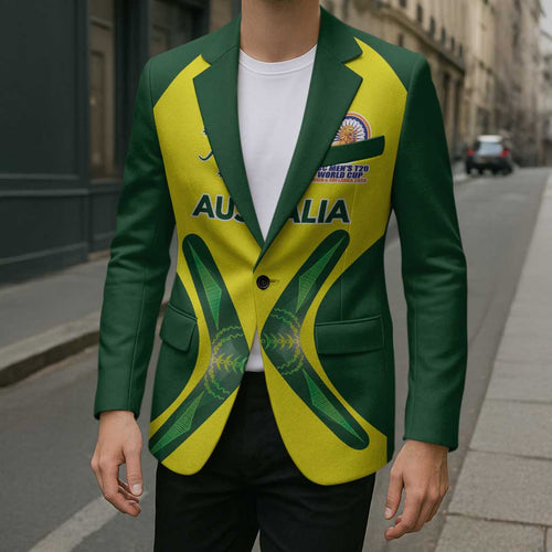 Custom Australia Cricket Spirit 2026 Blazer World T20 Edition - Aussie Hoodie