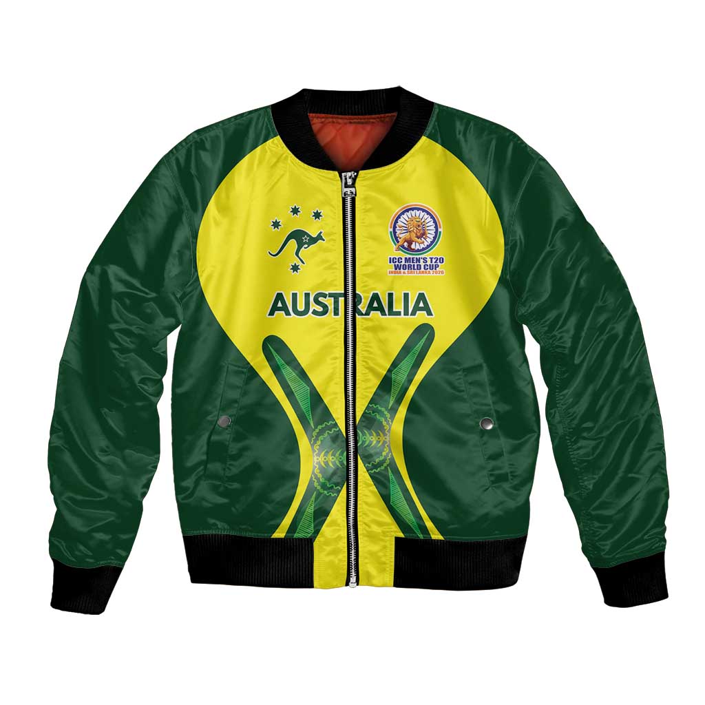 Custom Australia Cricket Spirit 2026 Bomber Jacket World T20 Edition - Aussie Hoodie
