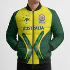 Custom Australia Cricket Spirit 2026 Bomber Puffer Jacket World T20 Edition - Aussie Hoodie