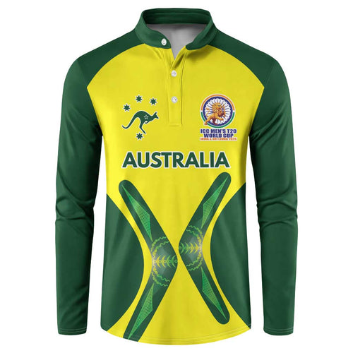 Custom Australia Cricket Spirit 2026 Button Sweatshirt World T20 Edition - Aussie Hoodie