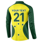 Custom Australia Cricket Spirit 2026 Button Sweatshirt World T20 Edition - Aussie Hoodie