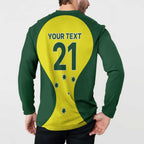 Custom Australia Cricket Spirit 2026 Button Sweatshirt World T20 Edition - Aussie Hoodie