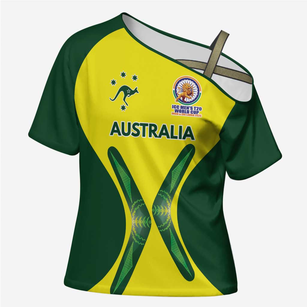 Custom Australia Cricket Spirit 2026 Cross Shoulder Shirt World T20 Edition - Aussie Hoodie