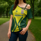 Custom Australia Cricket Spirit 2026 Cross Shoulder Shirt World T20 Edition - Aussie Hoodie