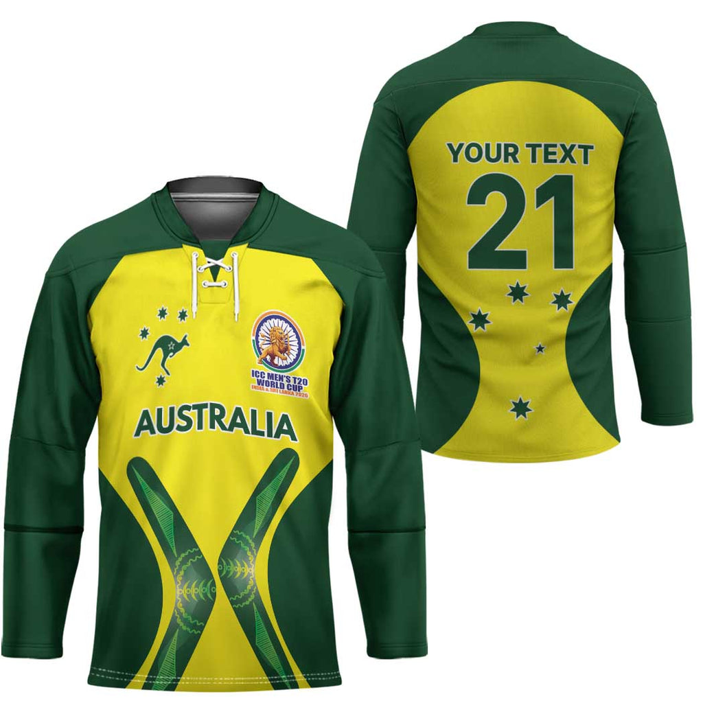 Custom Australia Cricket Spirit 2026 Hockey Jersey World T20 Edition - Aussie Hoodie