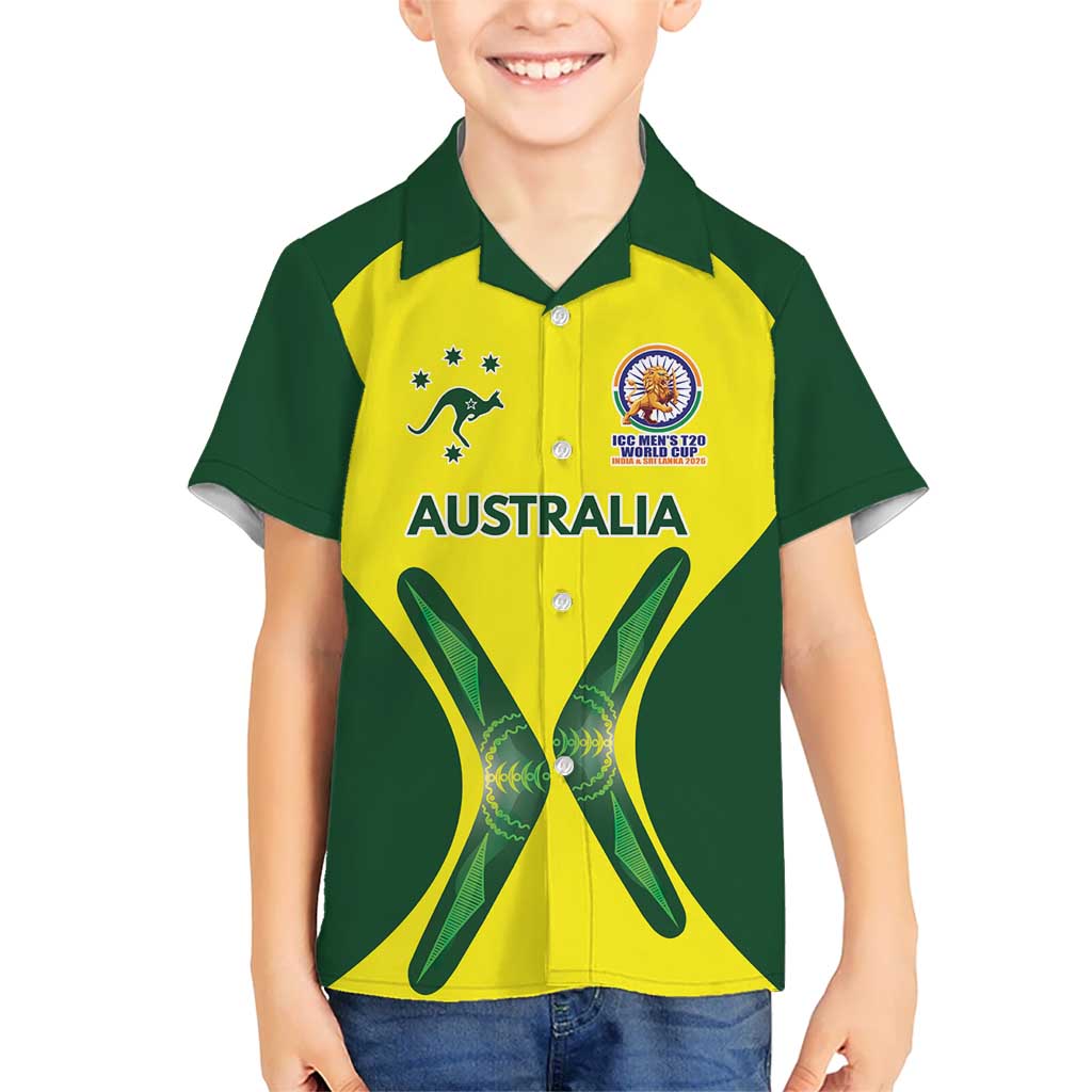 Custom Australia Cricket Spirit 2026 Kid Hawaiian Shirt World T20 Edition - Aussie Hoodie