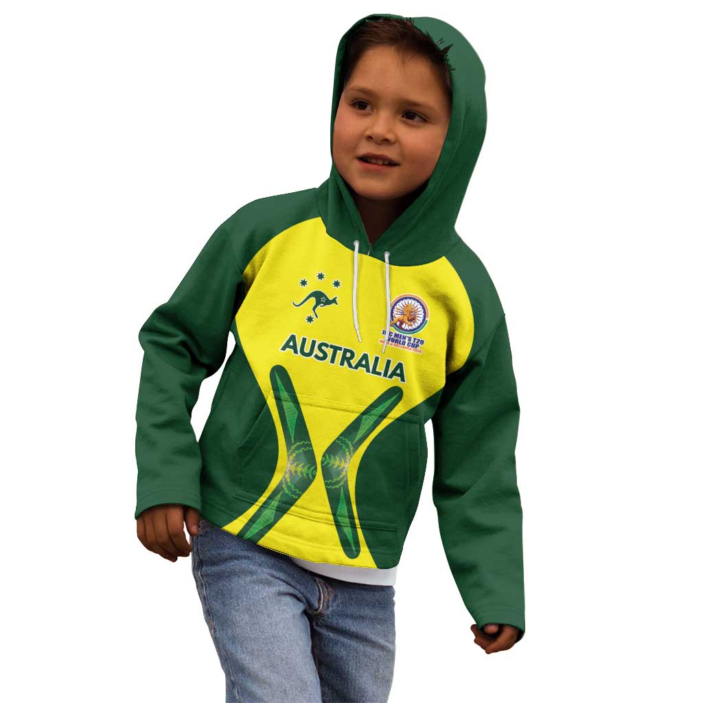Custom Australia Cricket Spirit 2026 Kid Hoodie World T20 Edition - Aussie Hoodie