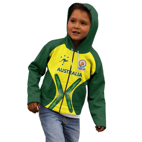 Custom Australia Cricket Spirit 2026 Kid Hoodie World T20 Edition - Aussie Hoodie