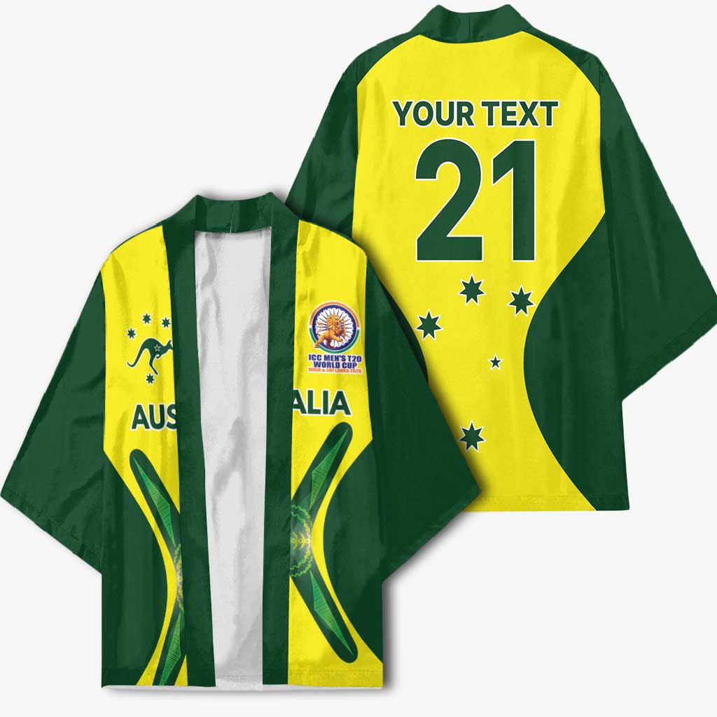 Custom Australia Cricket Spirit 2026 Kimono World T20 Edition - Aussie Hoodie