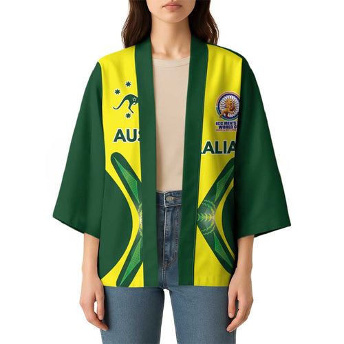 Custom Australia Cricket Spirit 2026 Kimono World T20 Edition - Aussie Hoodie