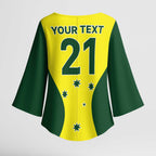 Custom Australia Cricket Spirit 2026 Kimono Sleeve Blouse World T20 Edition - Aussie Hoodie