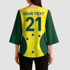 Custom Australia Cricket Spirit 2026 Kimono Sleeve Blouse World T20 Edition - Aussie Hoodie