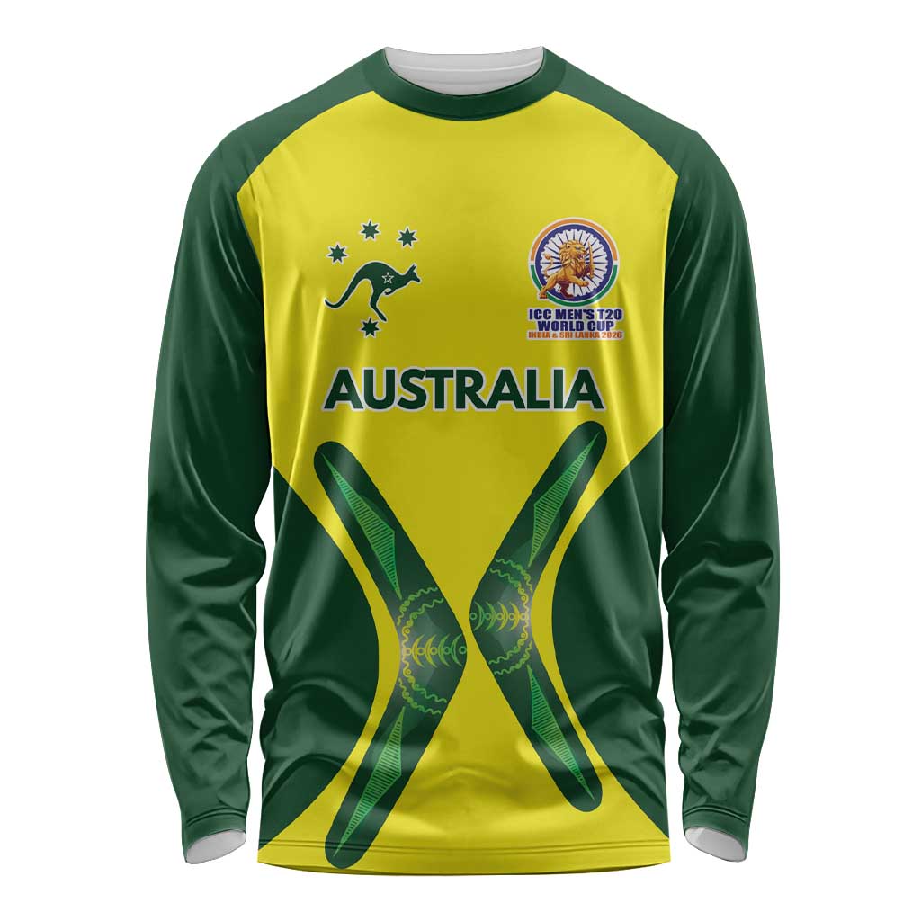 Custom Australia Cricket Spirit 2026 Long Sleeve Shirt World T20 Edition - Aussie Hoodie