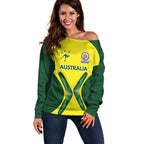 Custom Australia Cricket Spirit 2026 Off Shoulder Sweater World T20 Edition - Aussie Hoodie