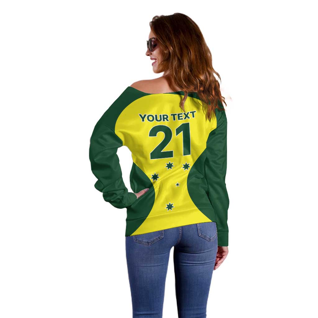 Custom Australia Cricket Spirit 2026 Off Shoulder Sweater World T20 Edition - Aussie Hoodie