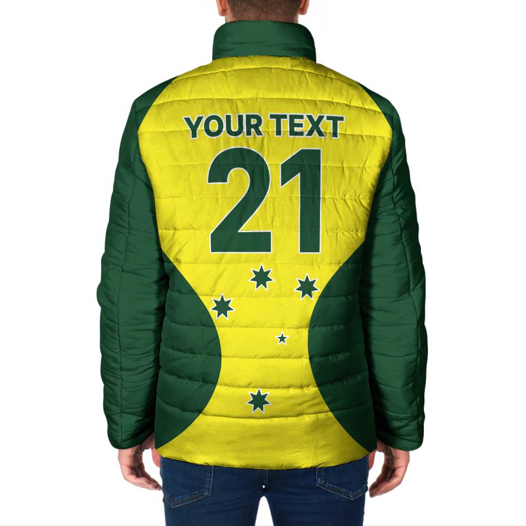 Custom Australia Cricket Spirit 2026 Padded Jacket World T20 Edition - Aussie Hoodie