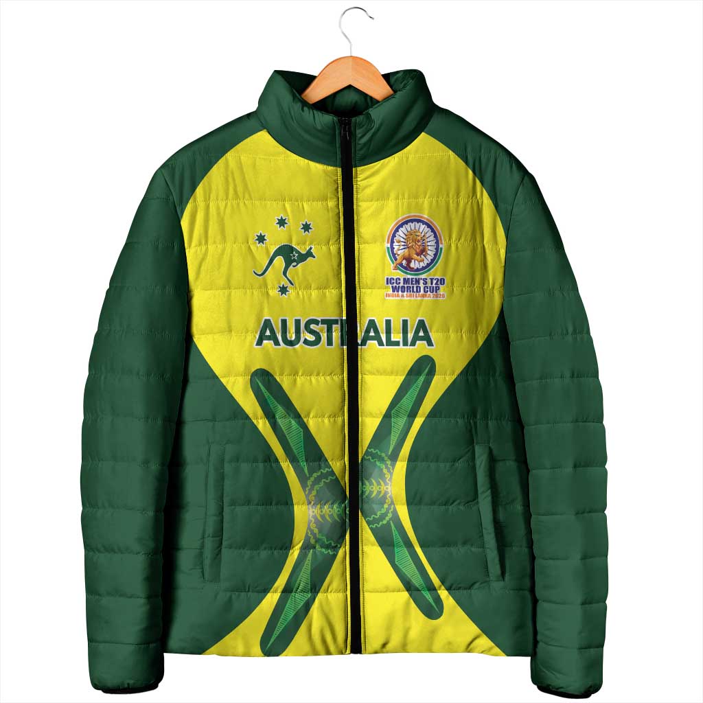 Custom Australia Cricket Spirit 2026 Padded Jacket World T20 Edition - Aussie Hoodie
